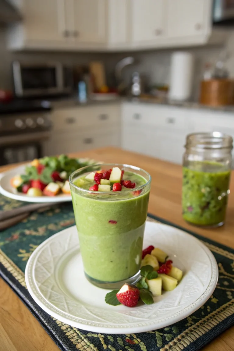 A delicious plate of Green Smoothie