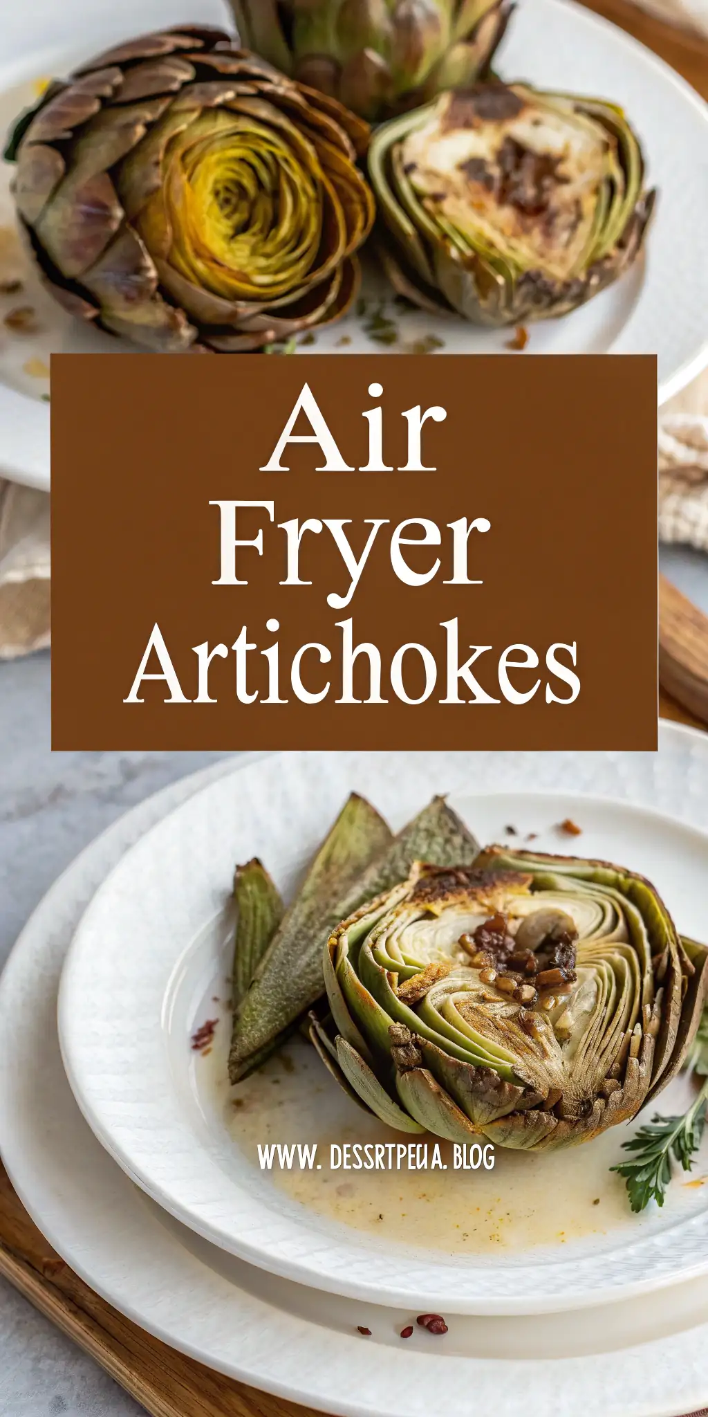 Pinterest image 1 for Air Fryer Artichokes