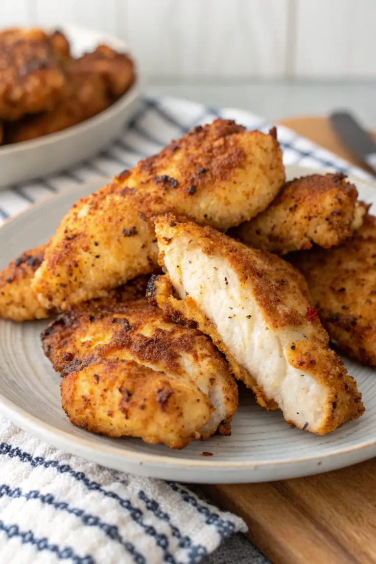 A delicious plate of Air Fryer Chicken Tenders