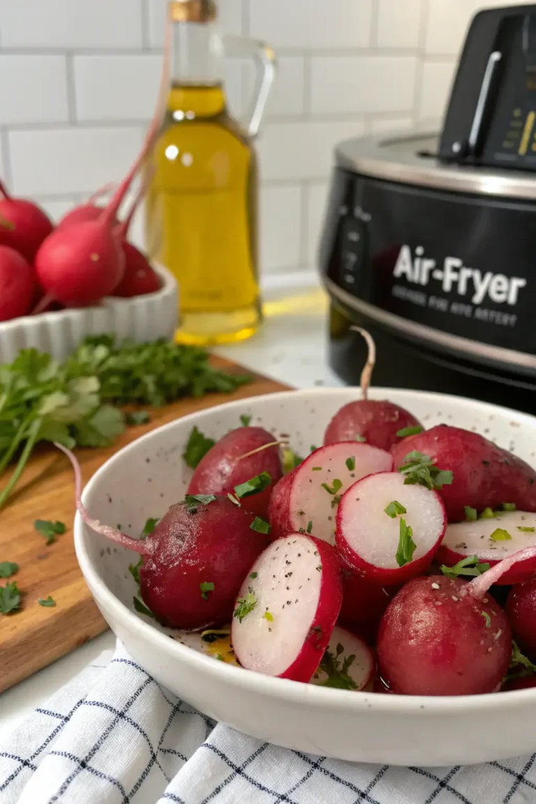 A delicious plate of Air Fryer Radishes
