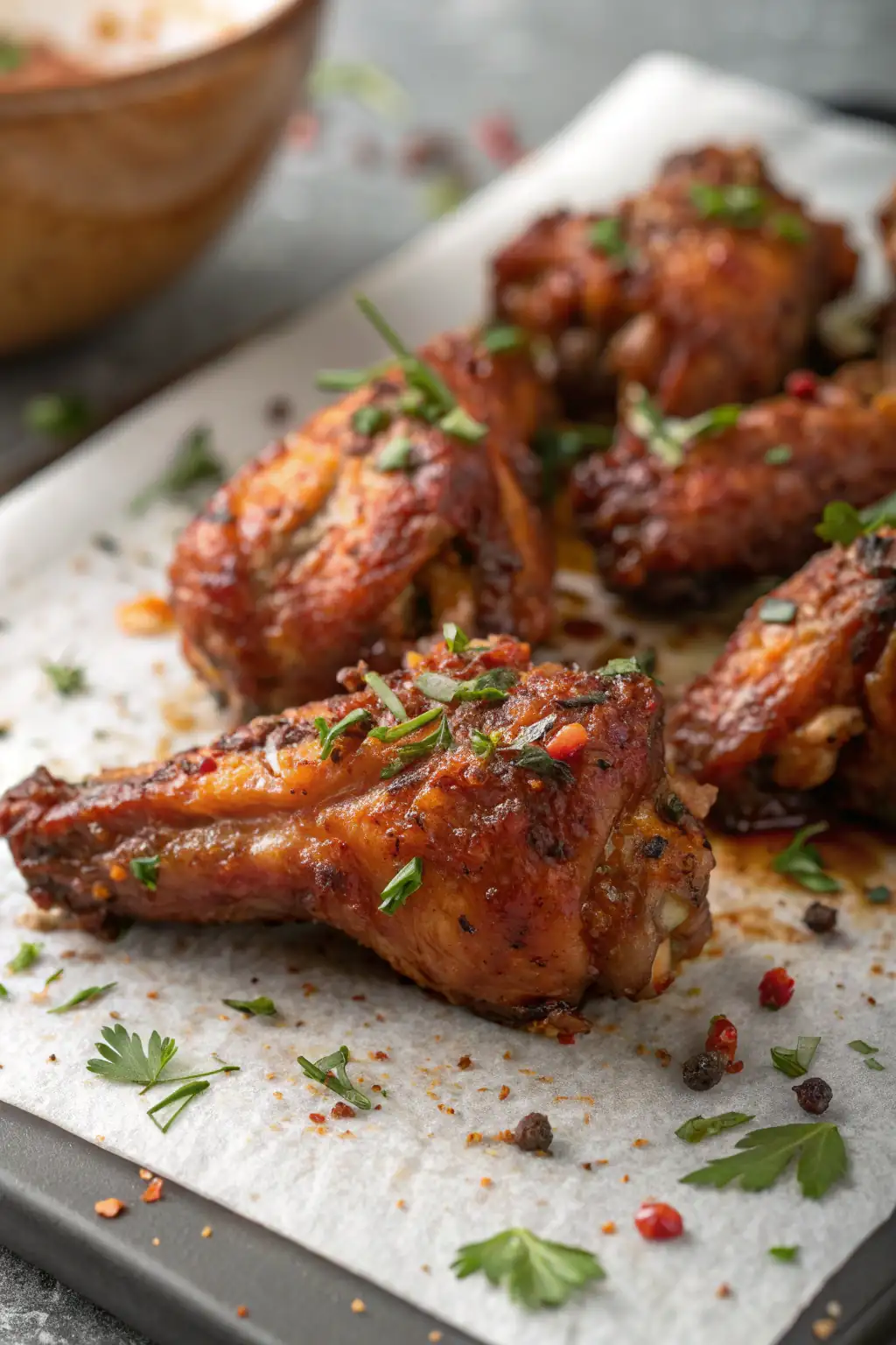 A delicious plate of Air Fryer Rabbit Wings