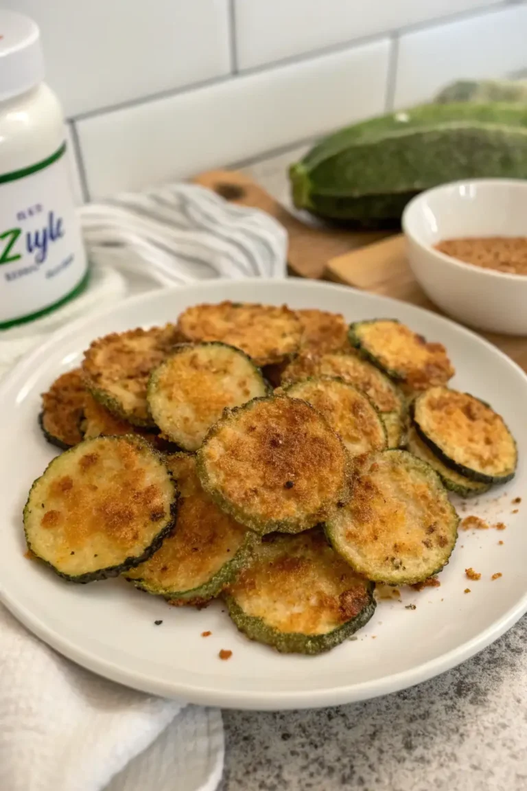 A delicious plate of Air Fryer Zucchini Chips