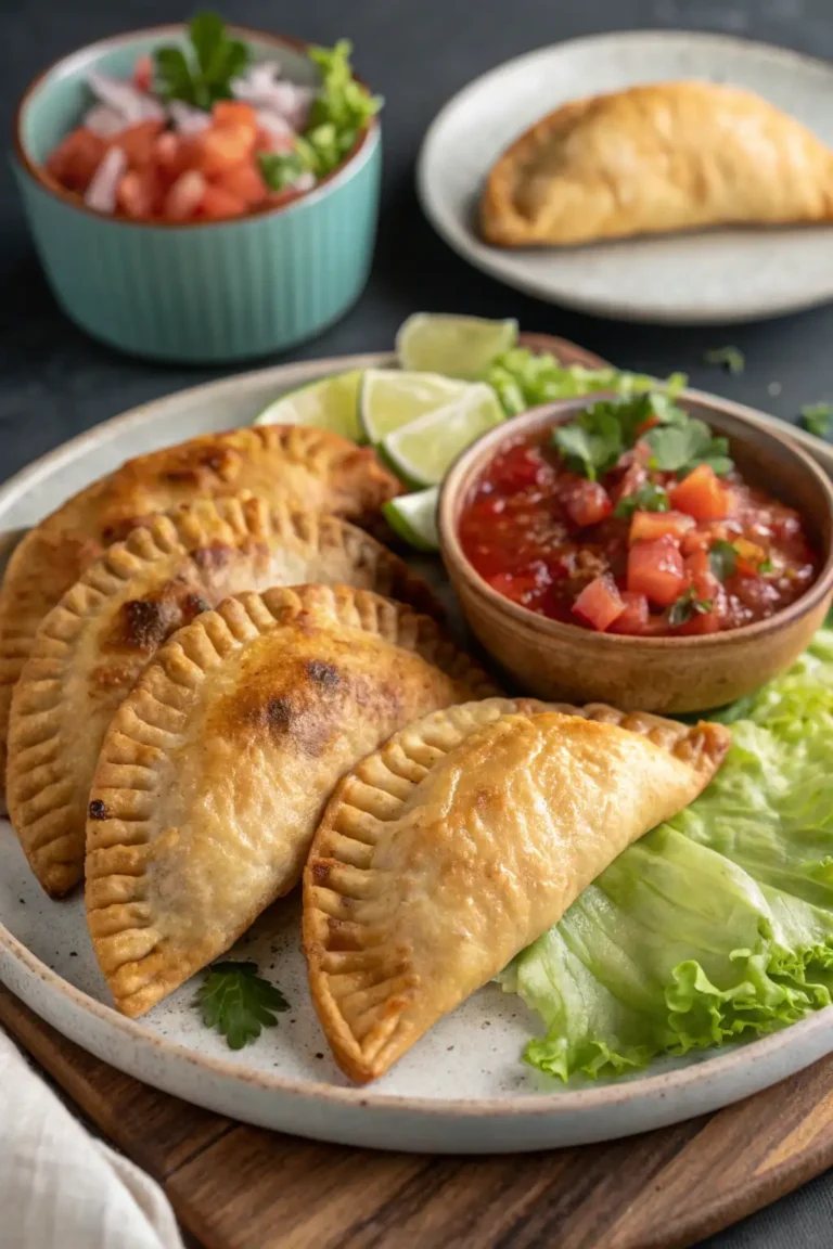 A delicious plate of Air Fryer Chicken Empanadas