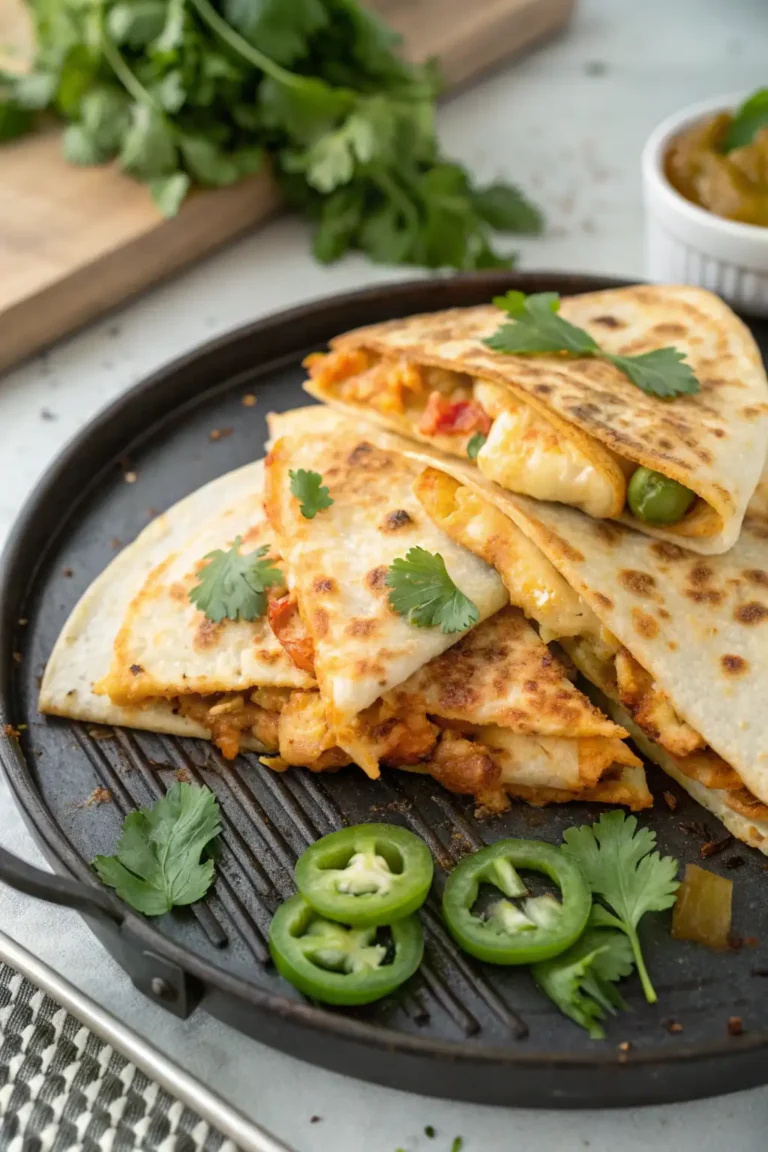 A delicious plate of Air Fryer Chicken Quesadilla