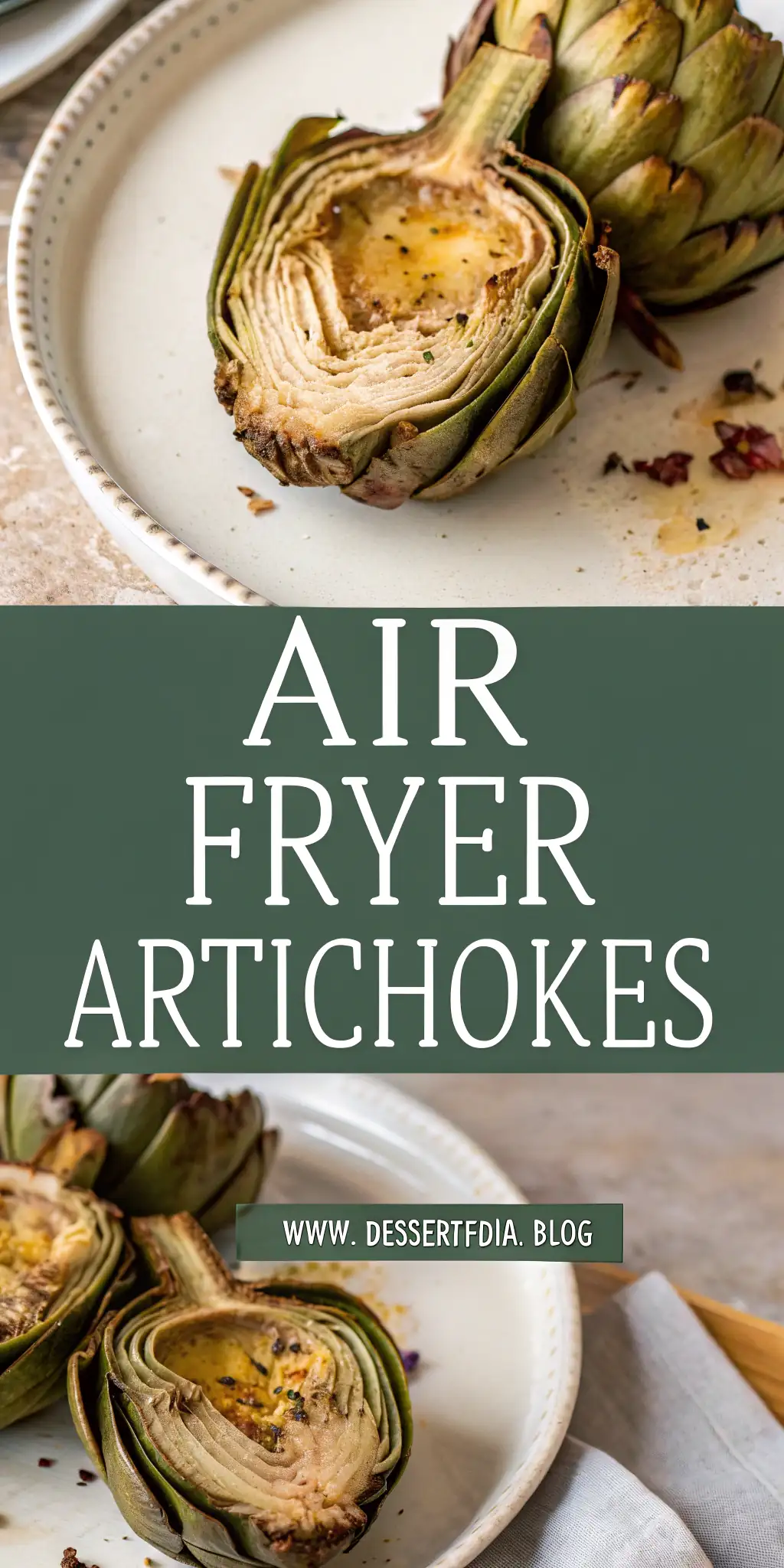 Pinterest image 2 for Air Fryer Artichokes
