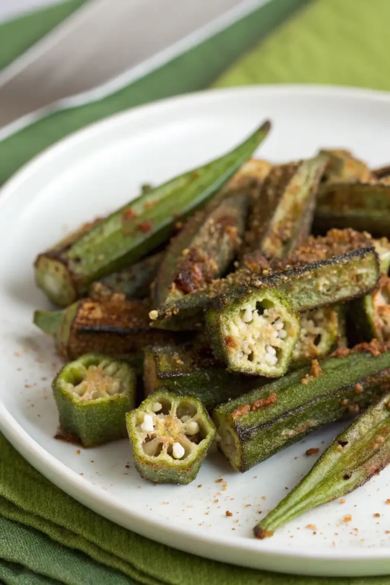 A delicious plate of Air Fryer Okra