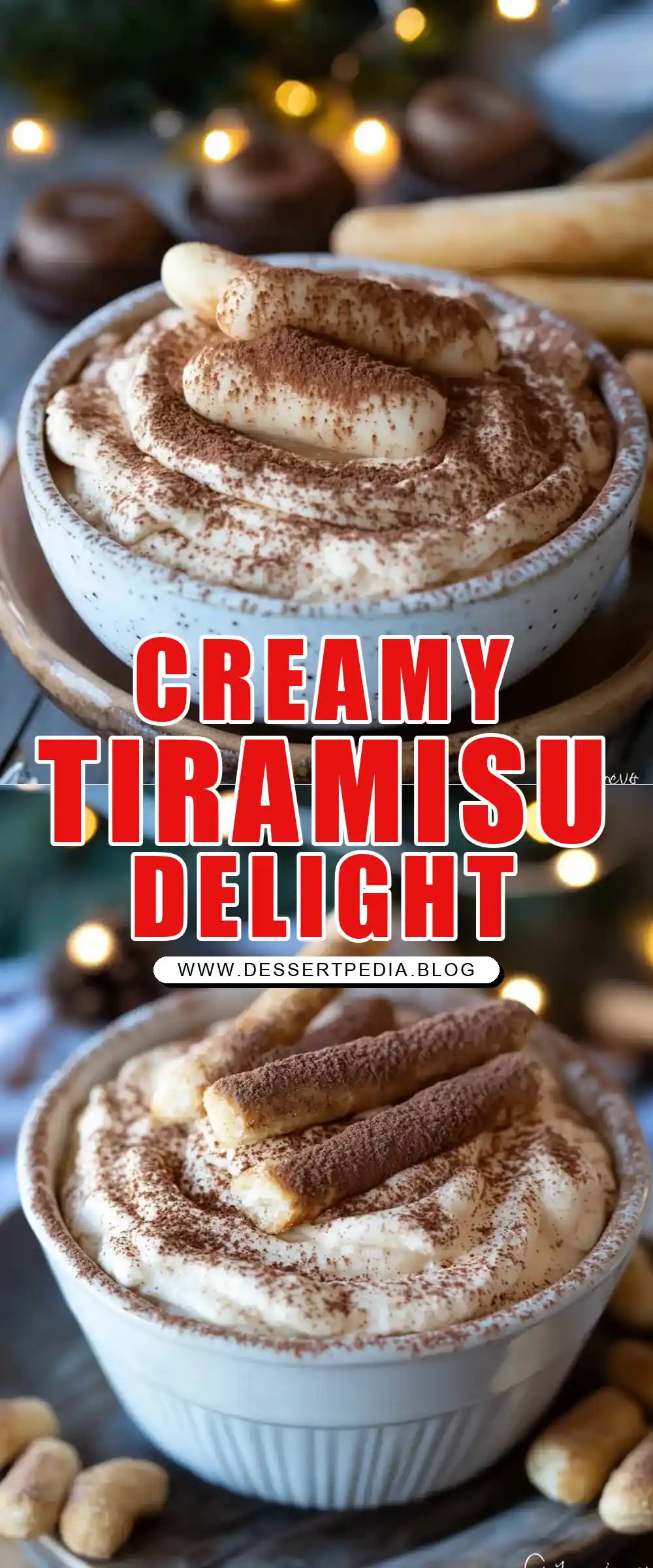 Pinterest pin (Design 1) for Tiramisu Dip