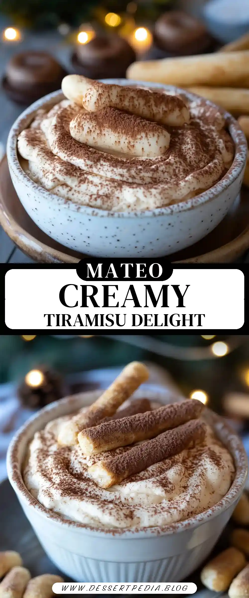 Pinterest pin (Design 3) for Tiramisu Dip