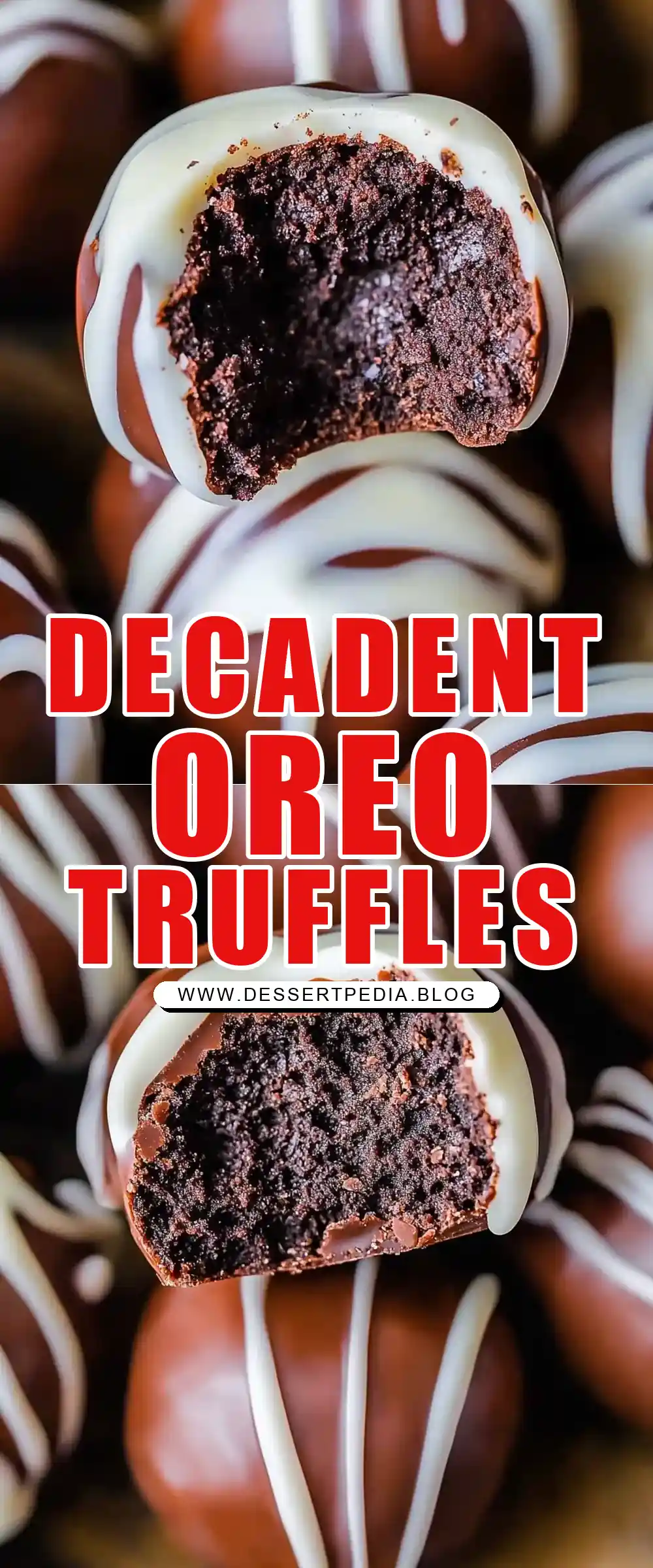 Pinterest pin (Design 1) for Oreo Truffles