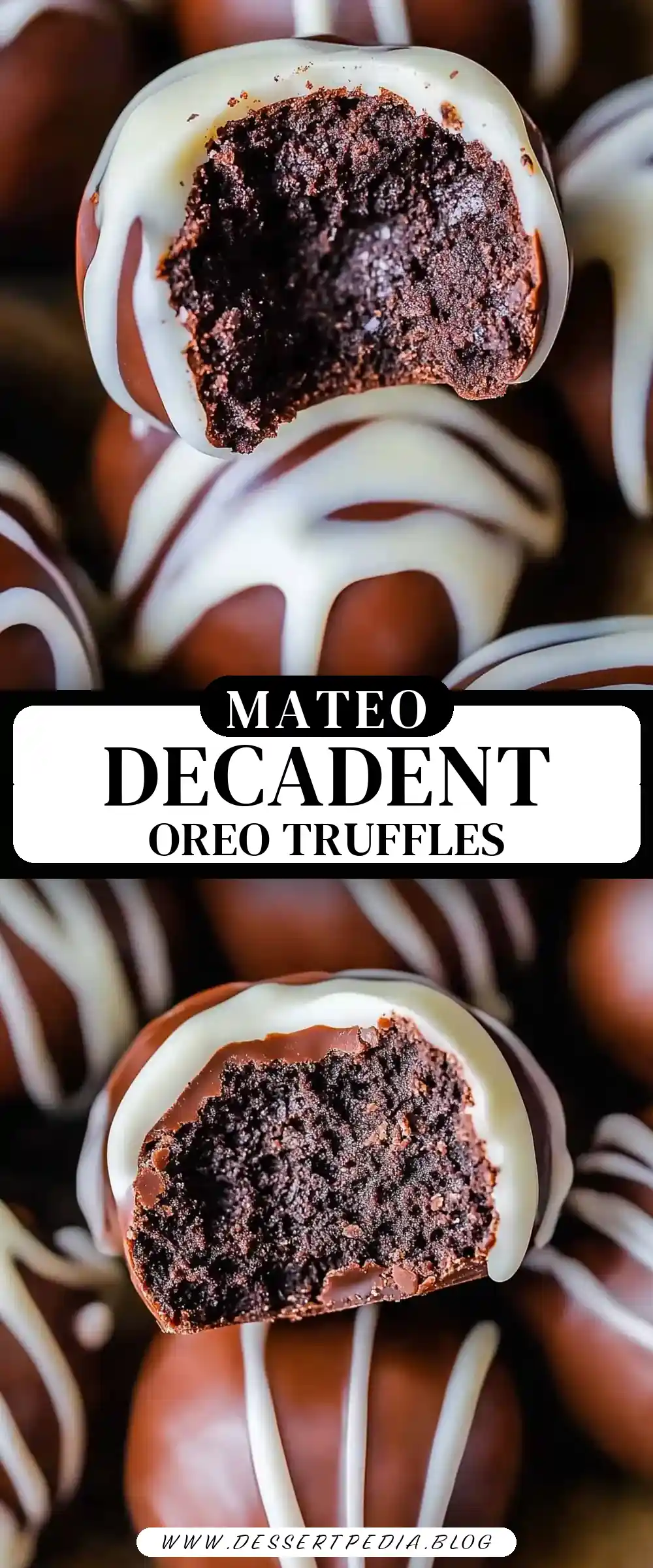 Pinterest pin (Design 3) for Oreo Truffles