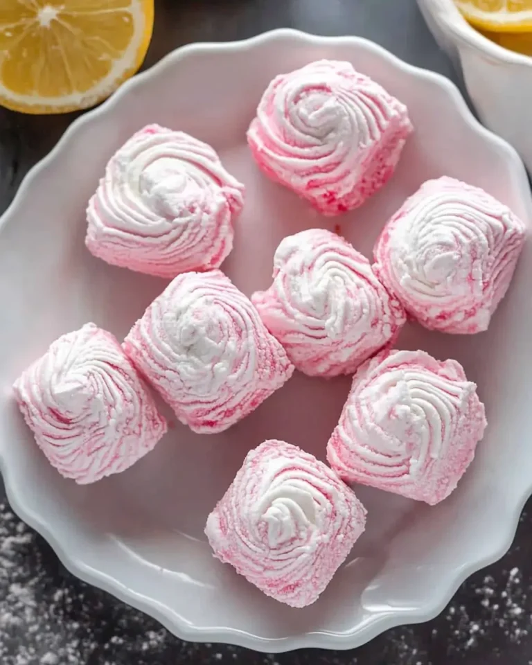 A delicious plate of Homemade Marshmallows (Zephyr) VIDEO