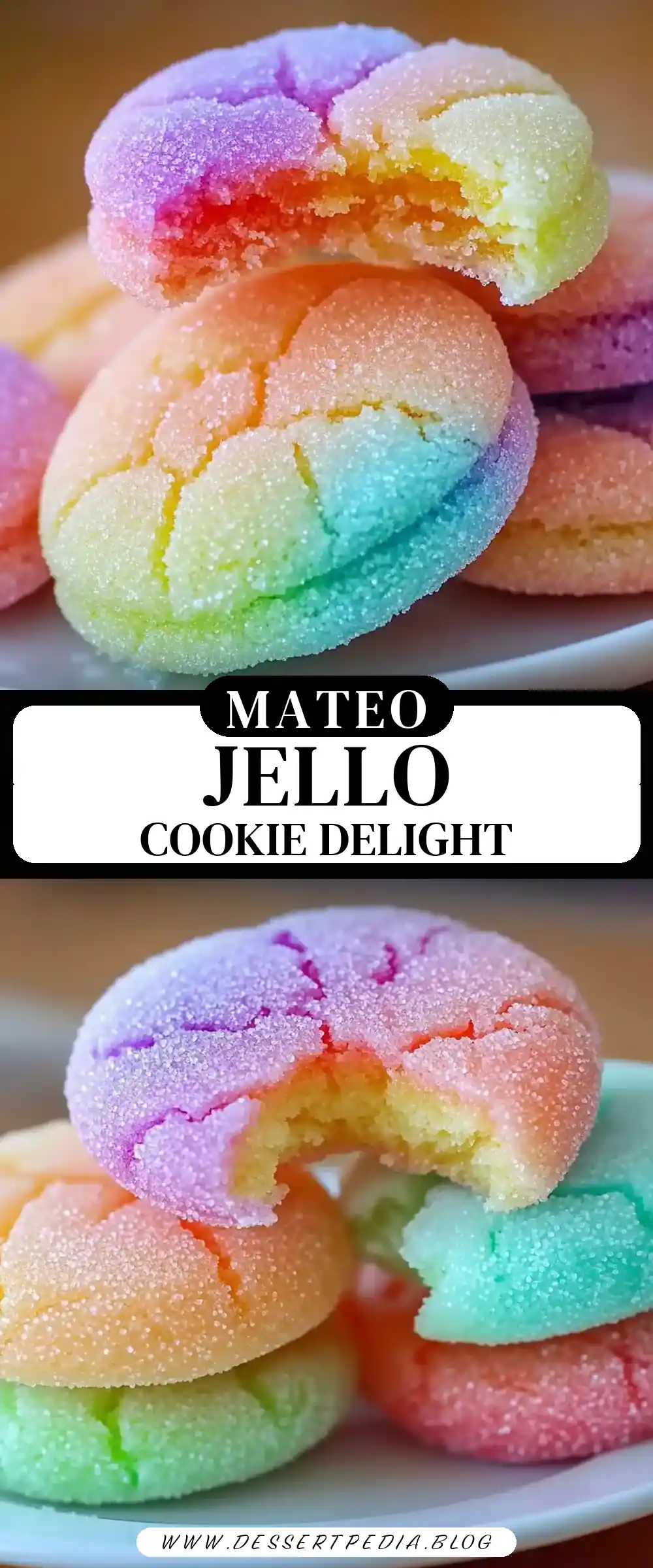 Pinterest pin (Design 3) for Jello Sugar Cookies