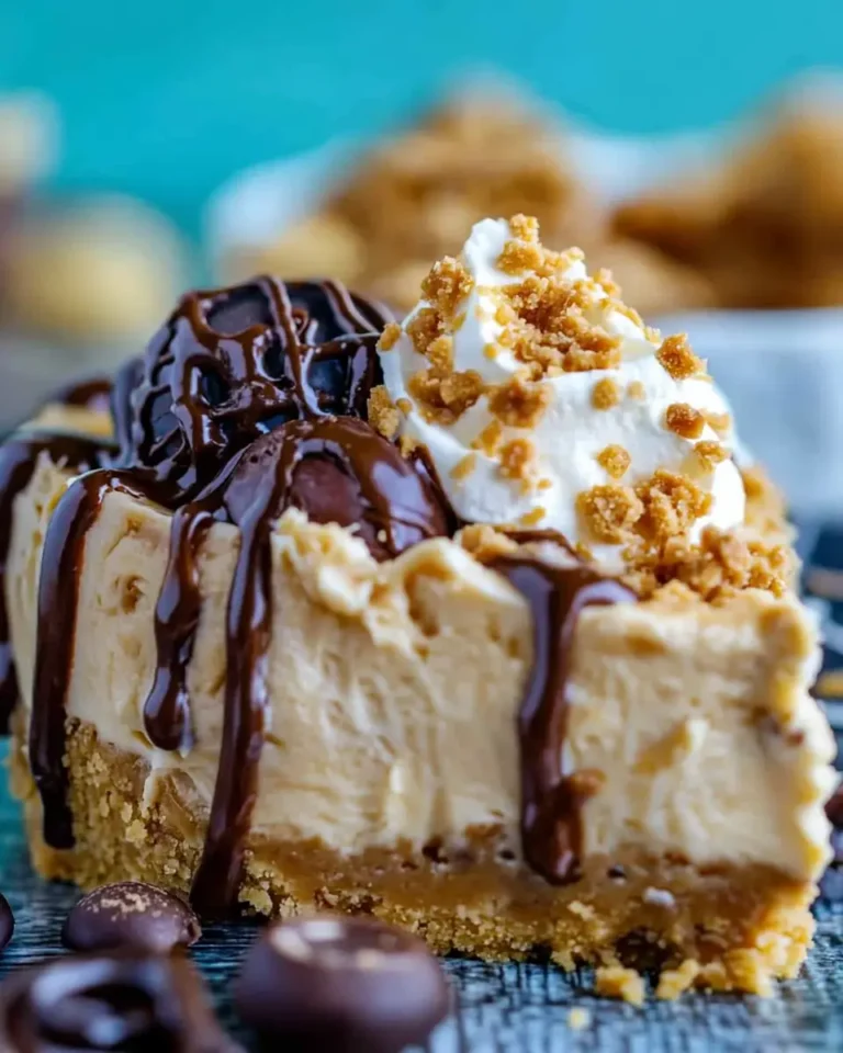 A delicious plate of Peanut Butter Pie with Cool Whip