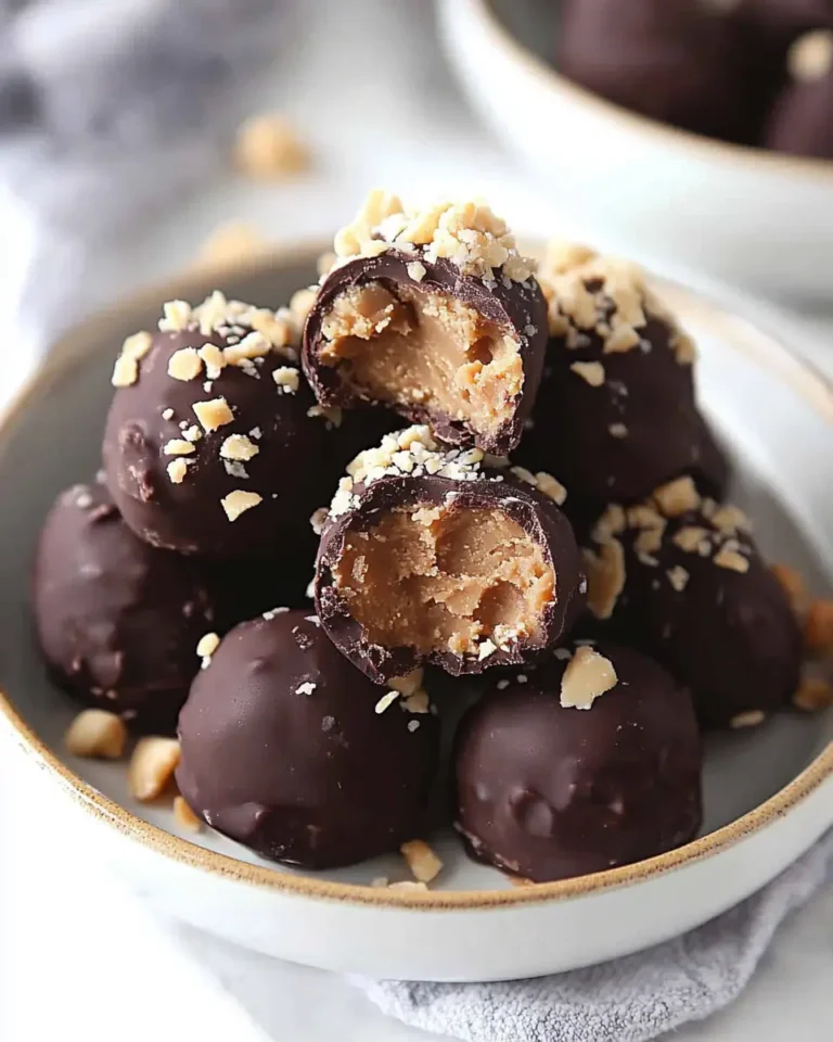 A delicious plate of Peanut Butter Truffles