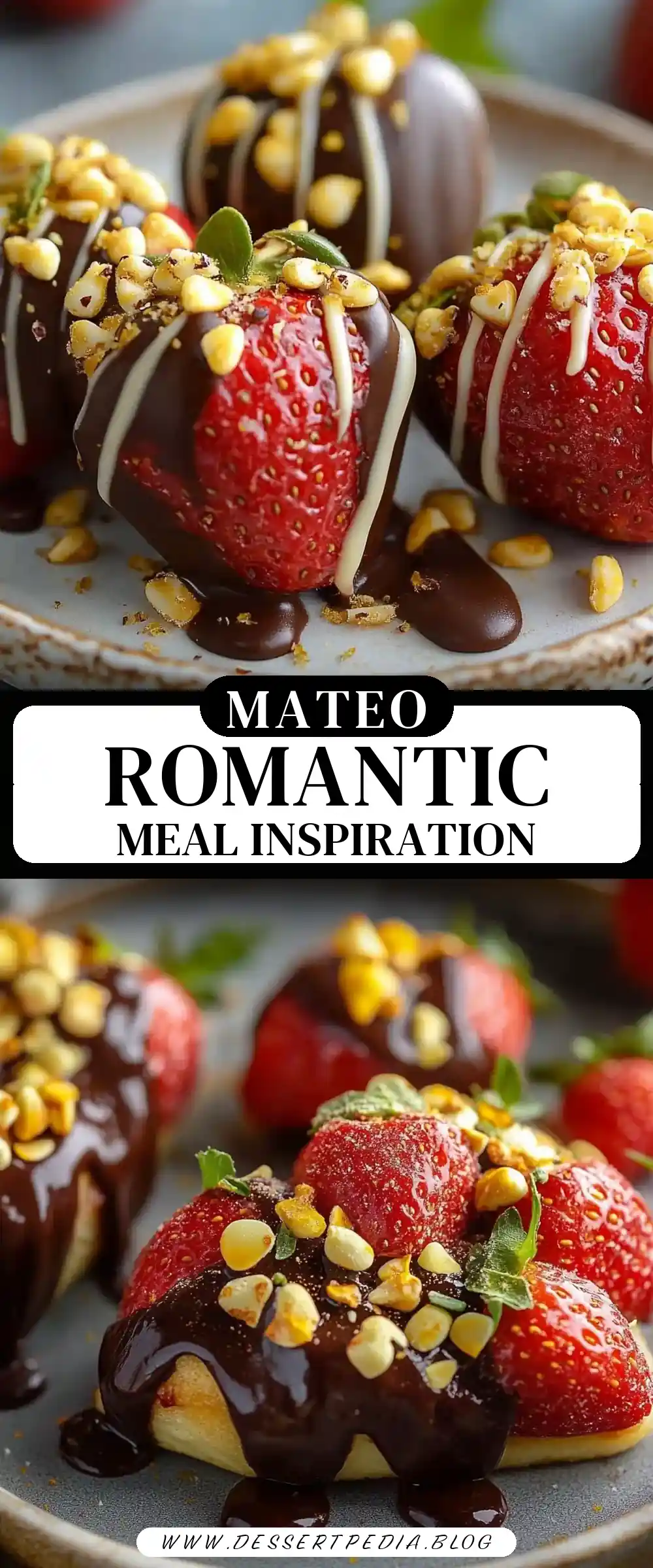 Pinterest pin (Design 3) for Valentines Food Ideas