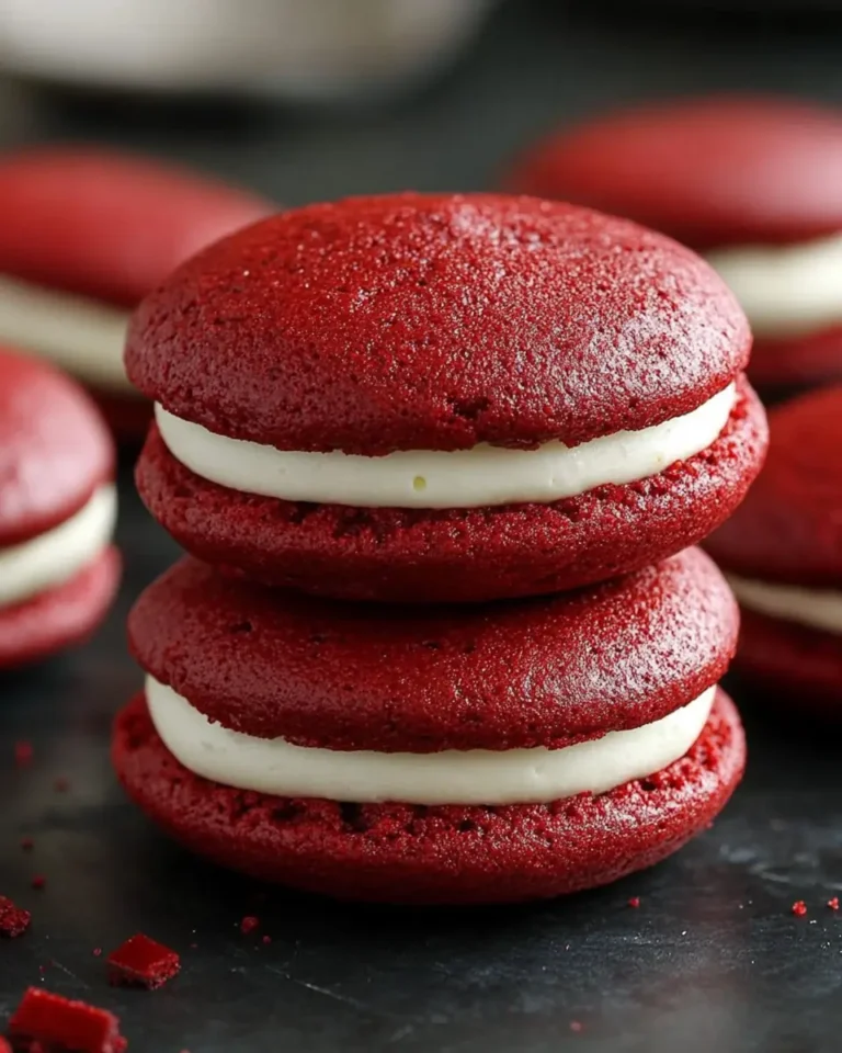 A delicious plate of Red Velvet Whoopie Pies
