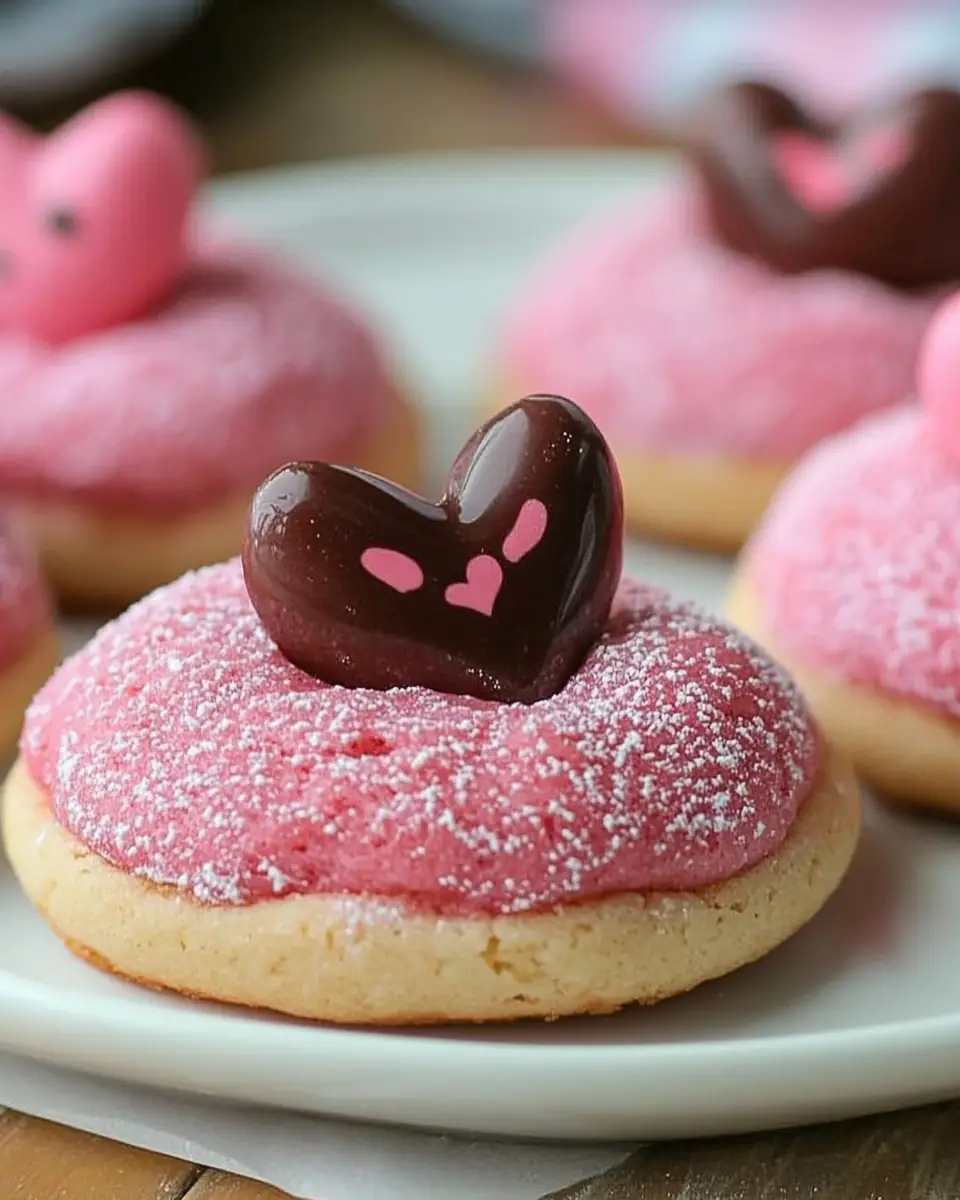 A delicious plate of Strawberry Kiss Cookies