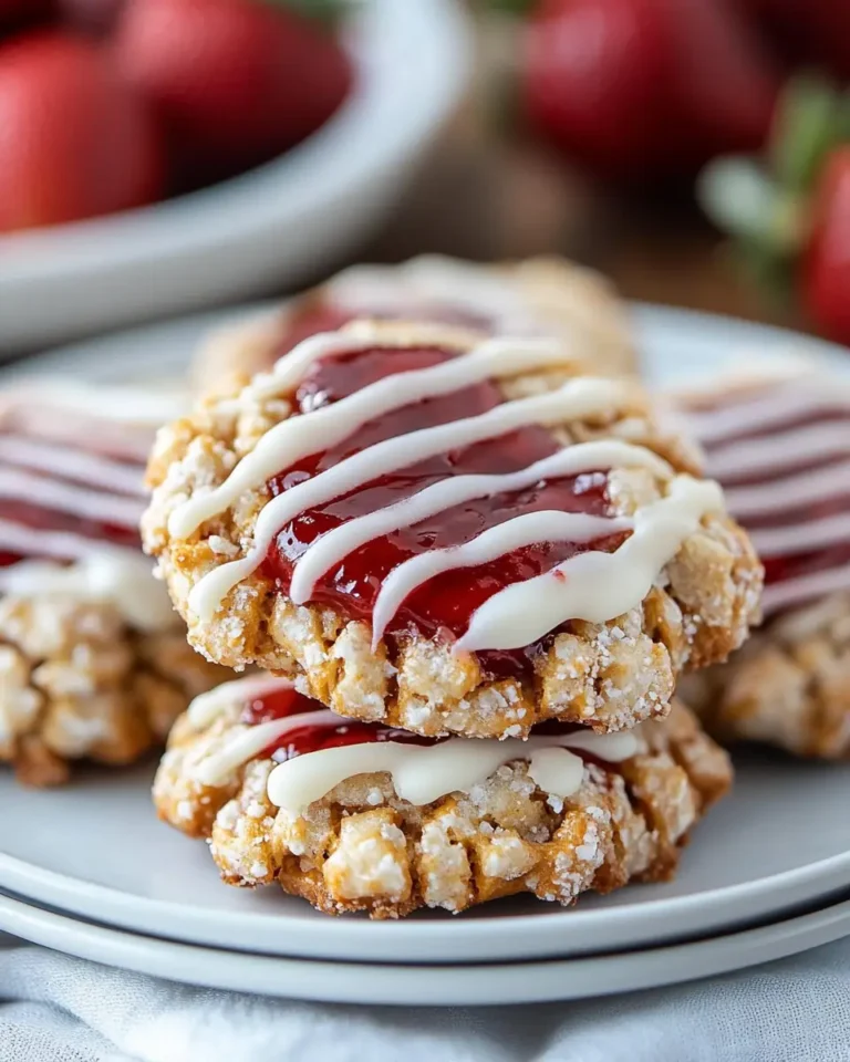 A delicious plate of Strawberry Pretzel Cookies
