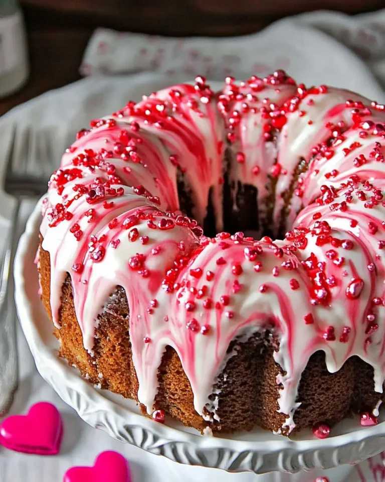 A delicious plate of Valentine’s Swirl Cake
