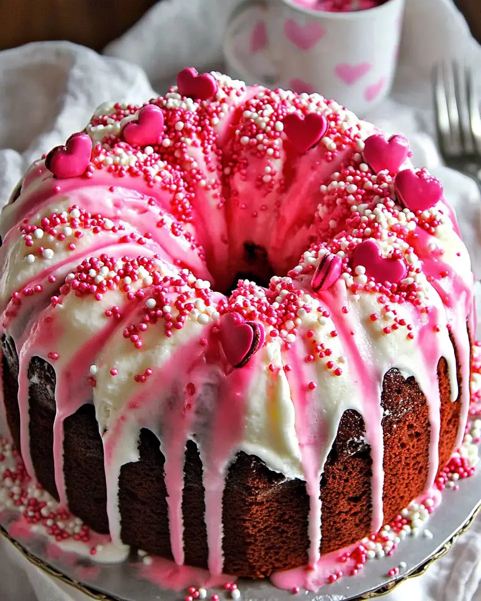 A delicious plate of Valentine’s Swirl Cake