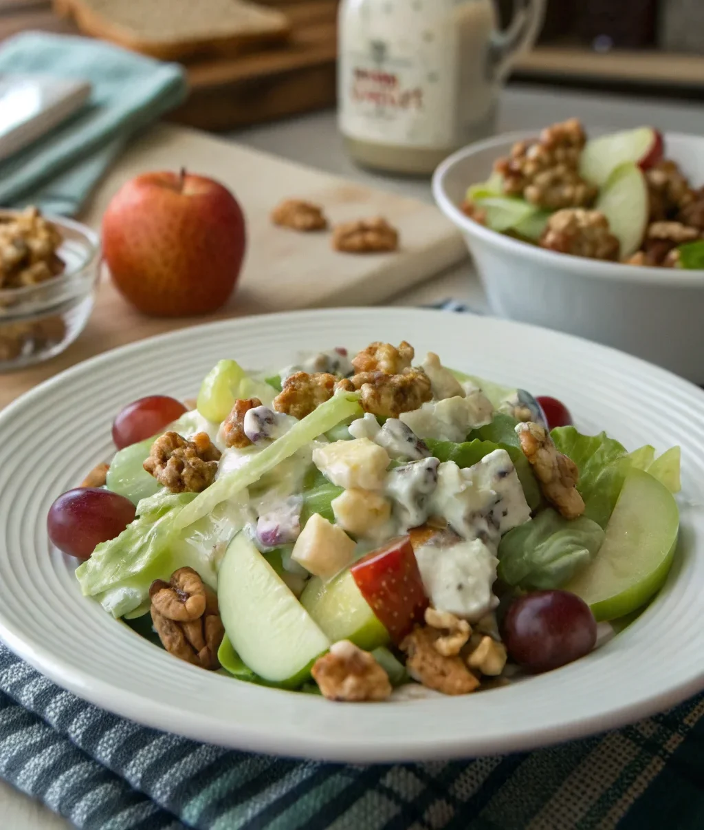 A delicious plate of Chef John's Waldorf Salad