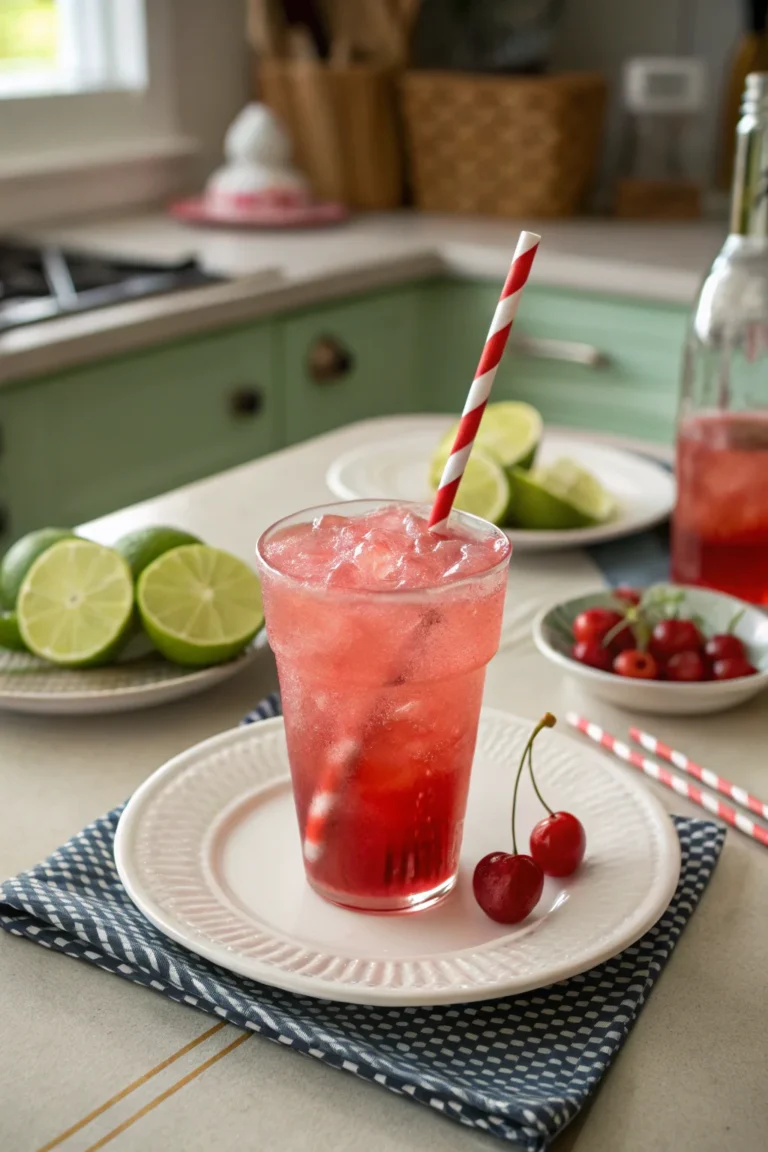A delicious plate of Copycat Sonic Cherry Limeade