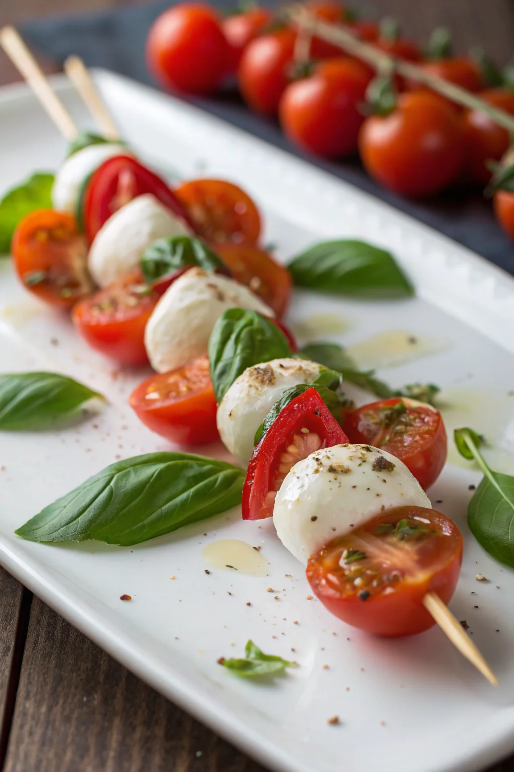 Step by Step Caprese on a Stick