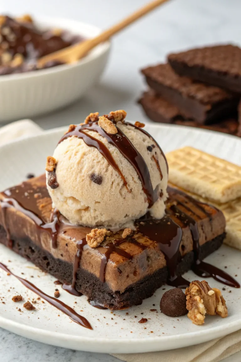 Step by Step Hot Fudge Ice Cream Bar Dessert