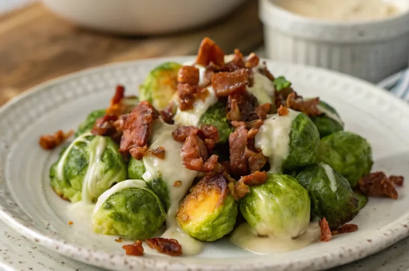 Brussels Sprouts with Bacon Dressing