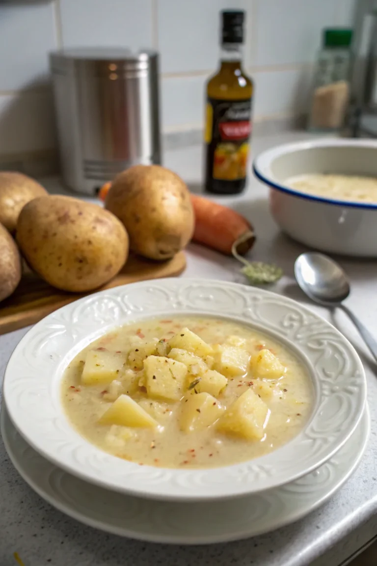 A delicious plate of 4-Ingredient Potato Soup