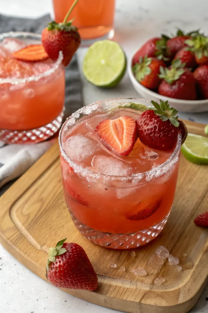Step by Step Strawberry Beer Margaritas