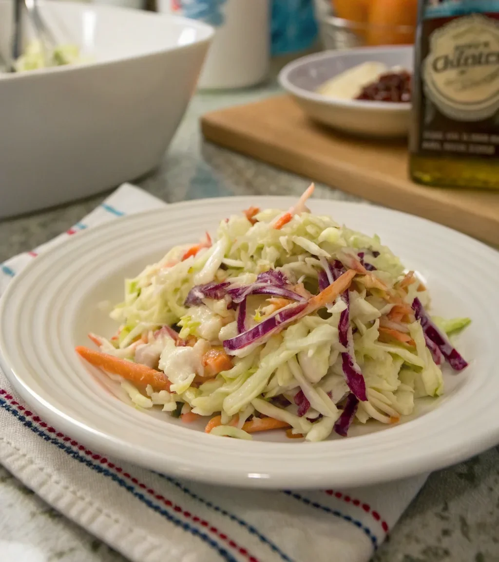 A delicious plate of 12-Second Coleslaw