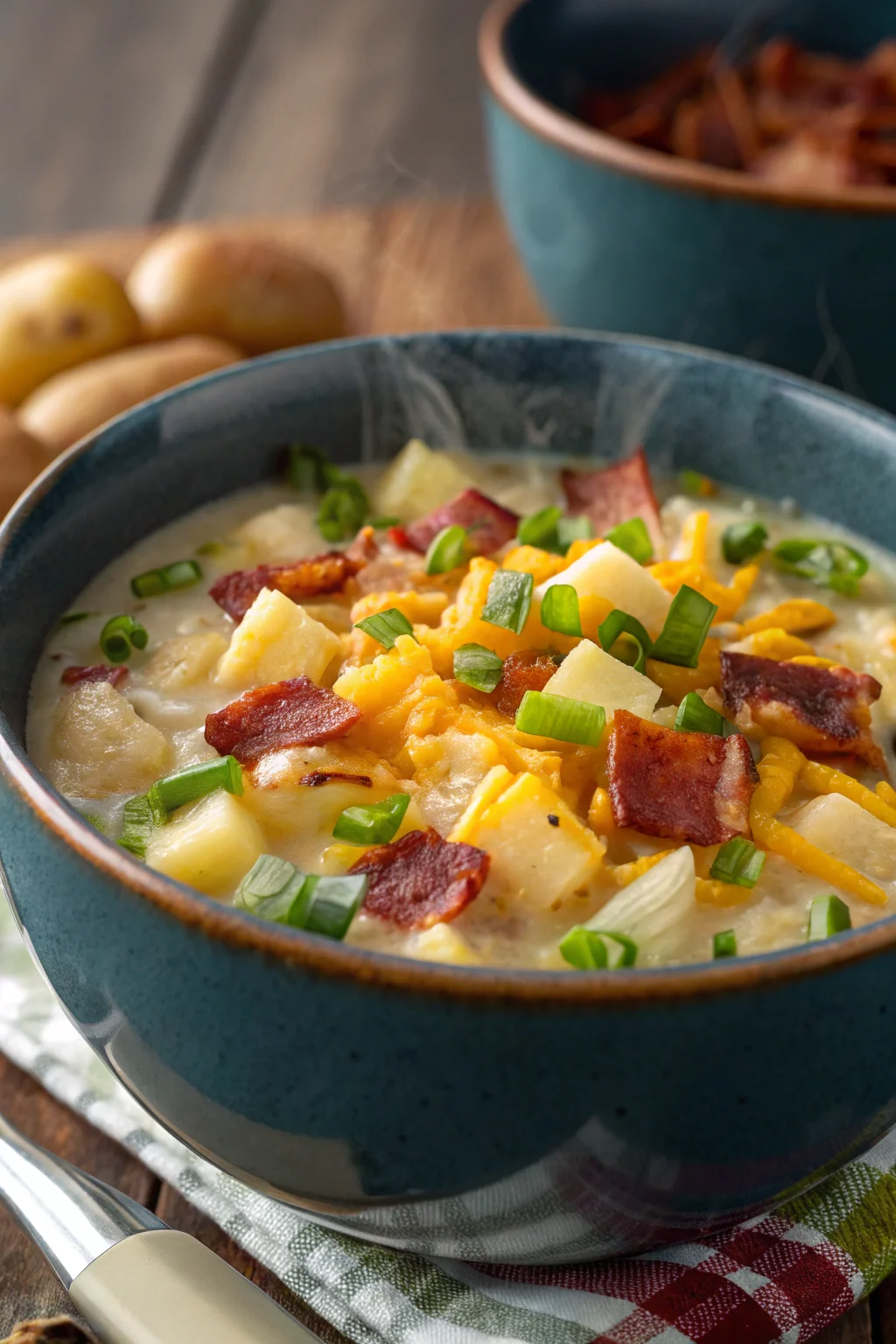 Step by Step Slow Cooker Loaded Potato Chowder