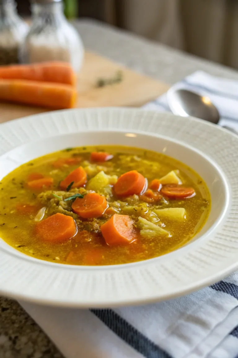 A delicious plate of Immune-Boosting Golden Turmeric Soup