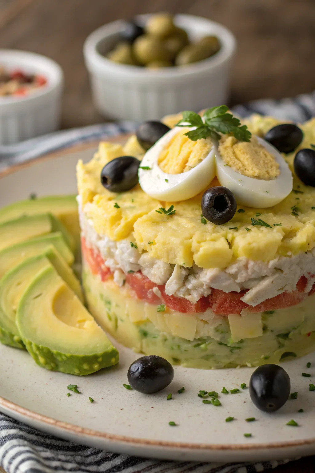 Step by Step Peruvian Potato-Chicken Salad (Causa Rellena)