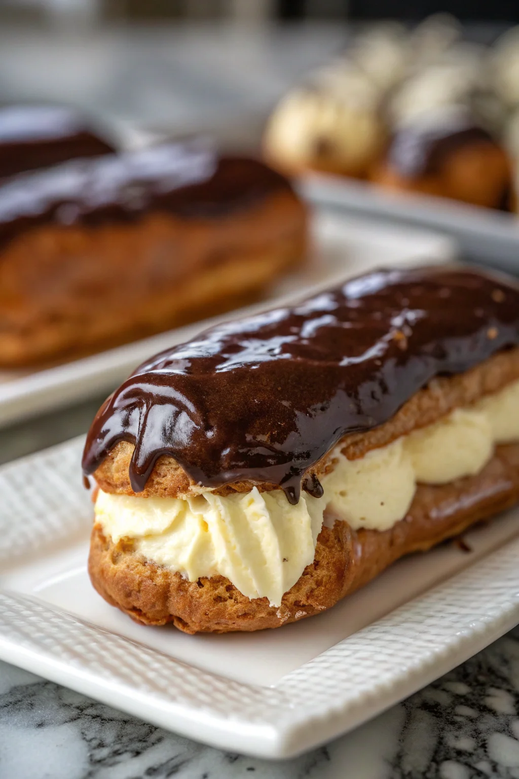 Step by Step Chocolate Éclair Dessert