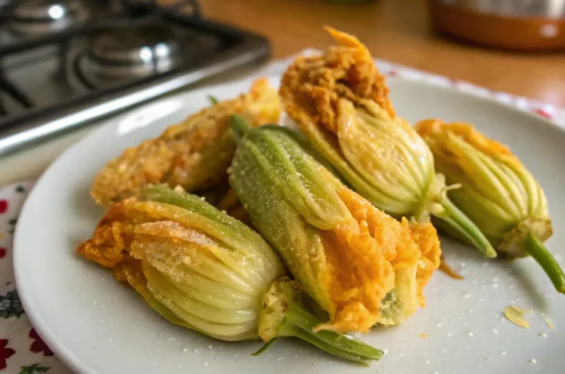Fried Stuffed Squash Blossoms
