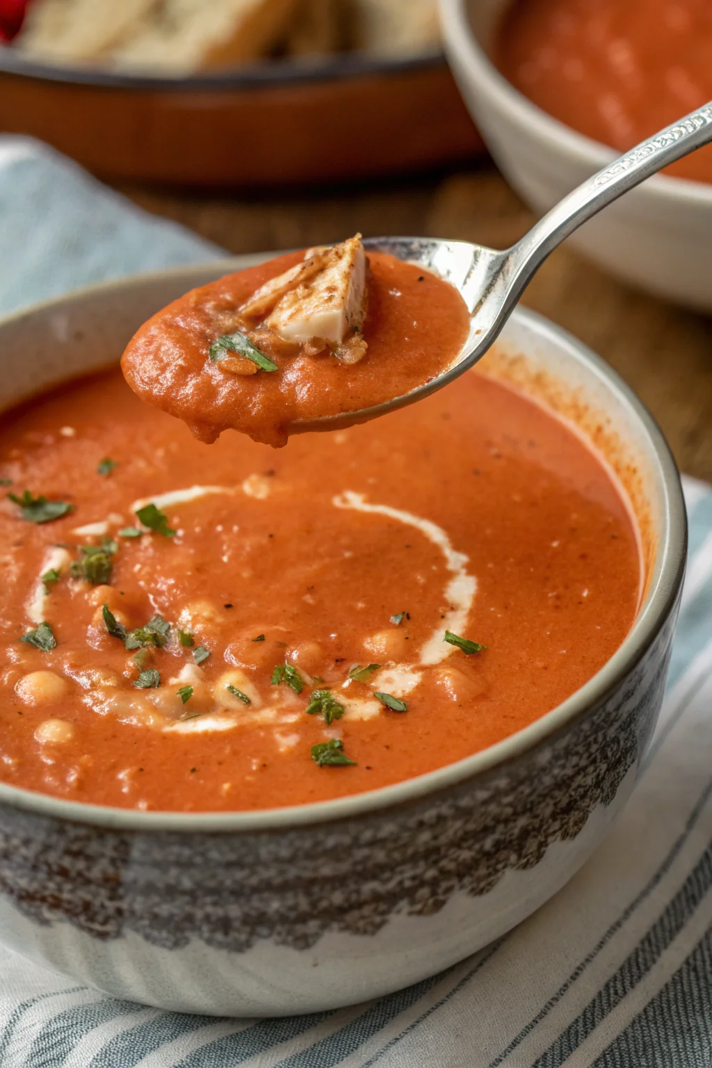 Step by Step Creamy Tomato Bean Soup