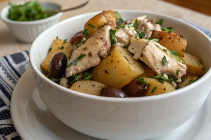 Greek Chicken and Potato Bowl