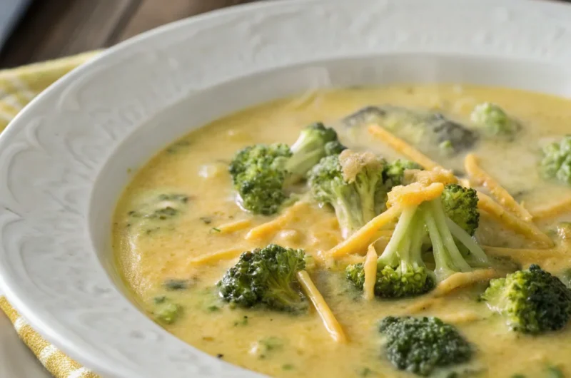 High Protein Broccoli Cheddar Soup