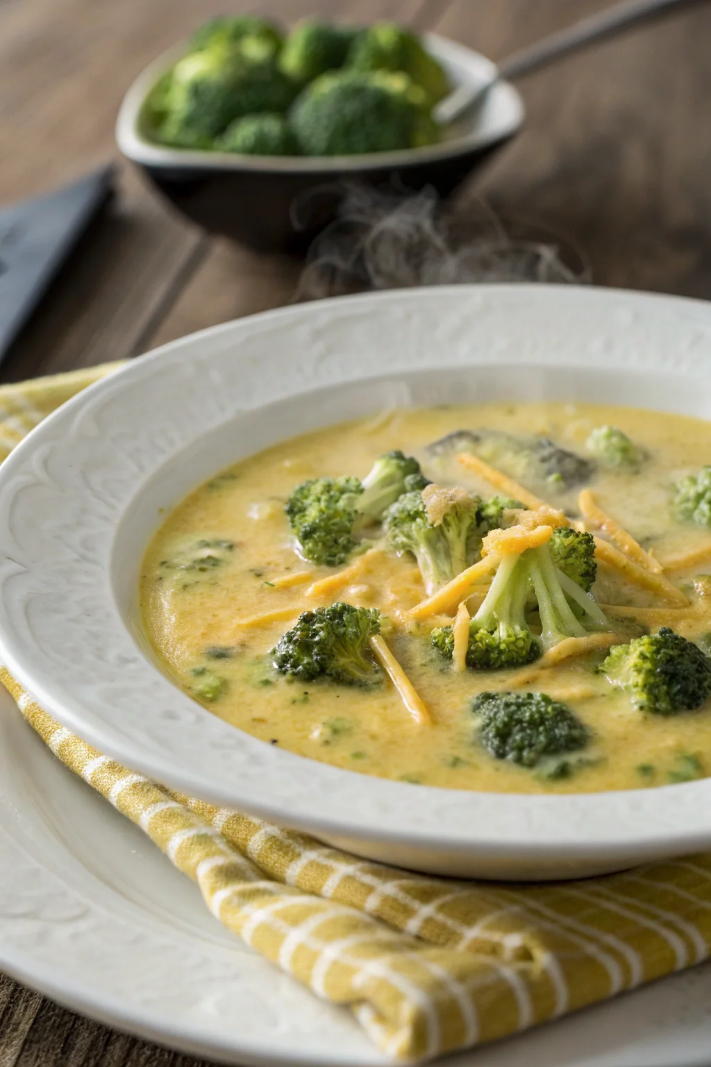 High Protein Broccoli Cheddar Soup
