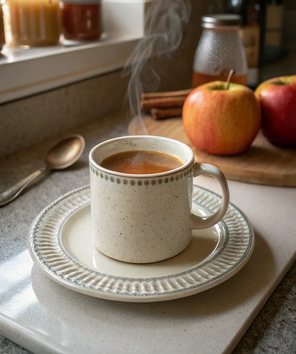 A delicious plate of Homemade Hot Apple Cider
