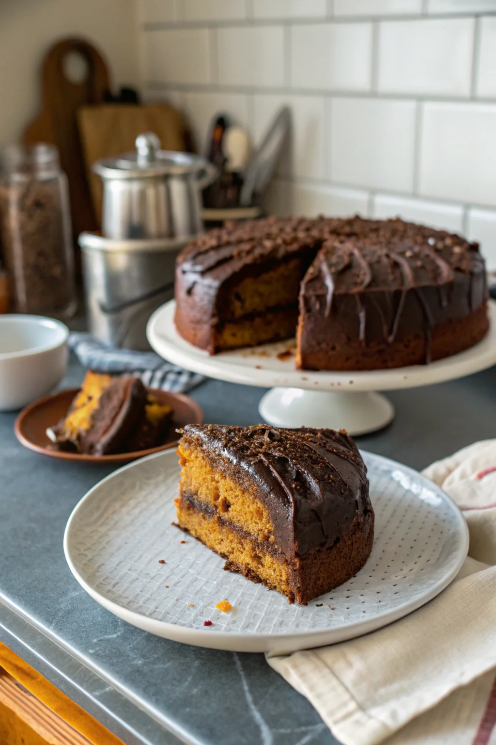 Pumpkin Chocolate Dessert Cake