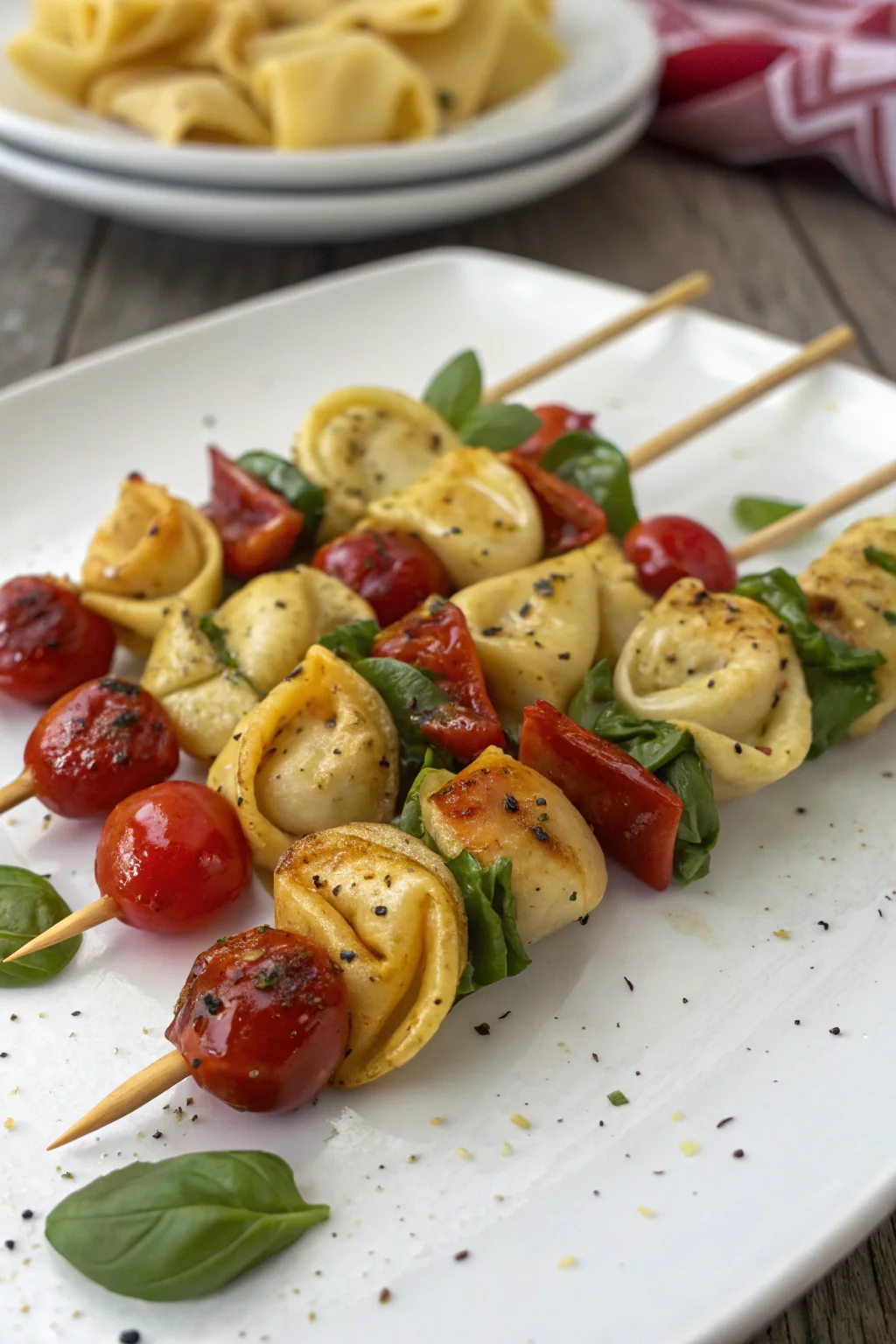 Step by Step Tortellini Skewers