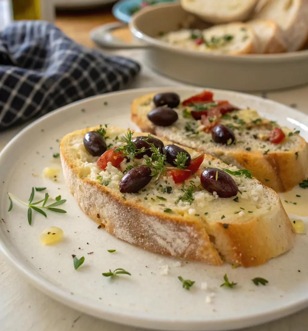 A delicious plate of Antipasti Garlic Bread