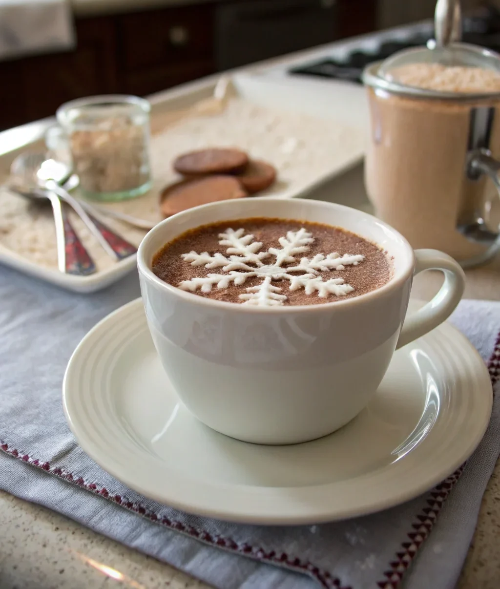 A delicious plate of Snow Flake Cocoa