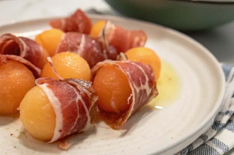 Prosciutto Wrapped Melon Balls