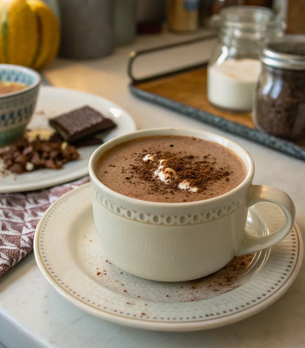 A delicious plate of Mayan Hot Chocolate