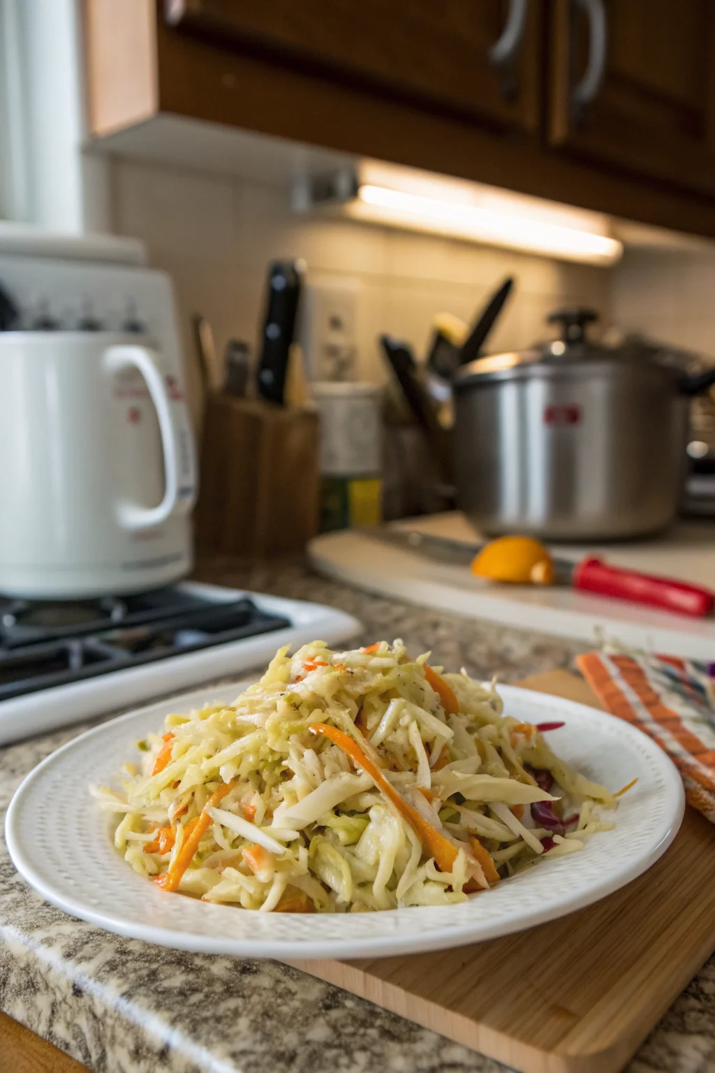 Sweet, Hot Mustard Slaw