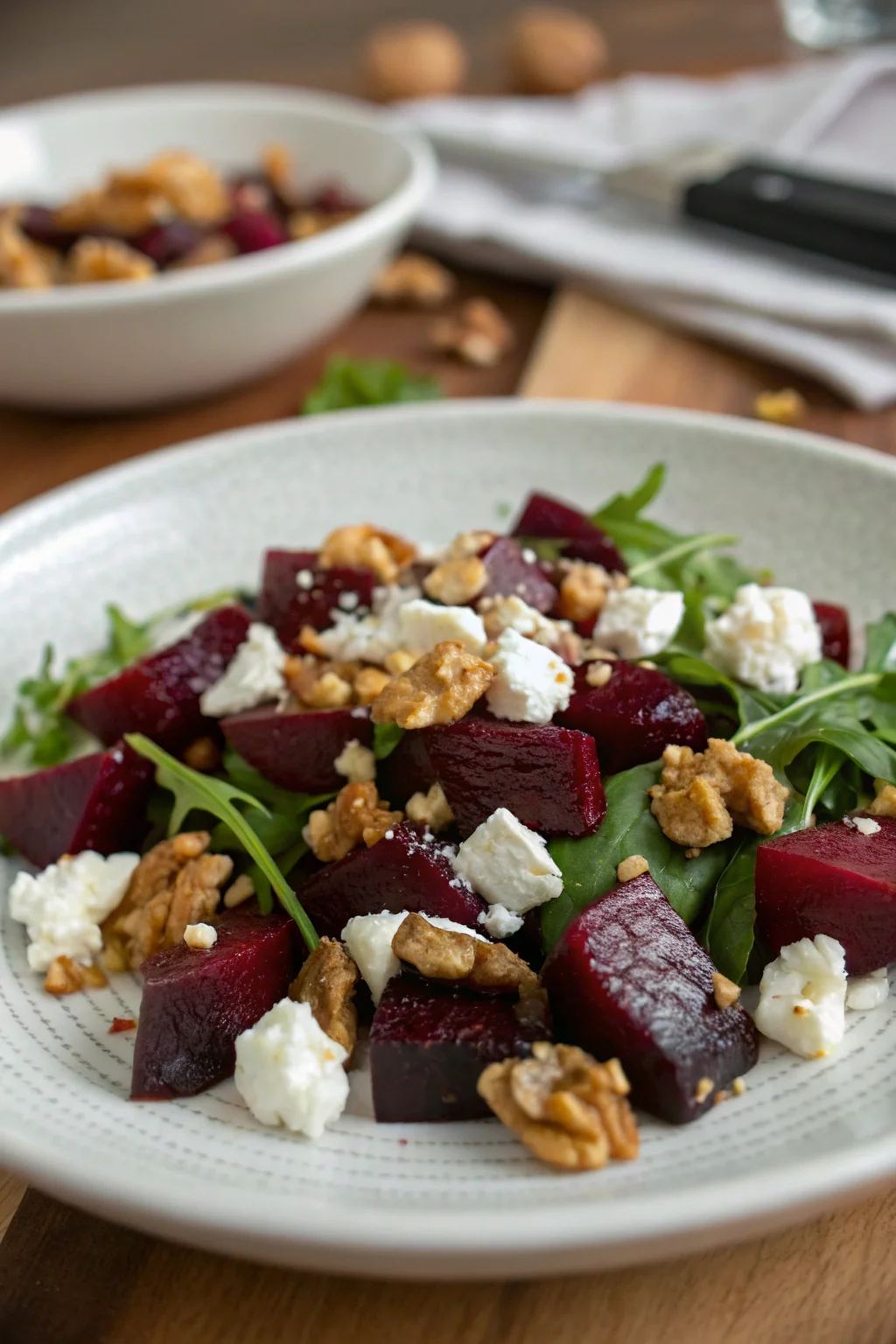 Roasted Beets with Goat Cheese and Walnuts
